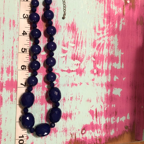 Blue beaded necklace 18” a 30” - Picture 4 of 5